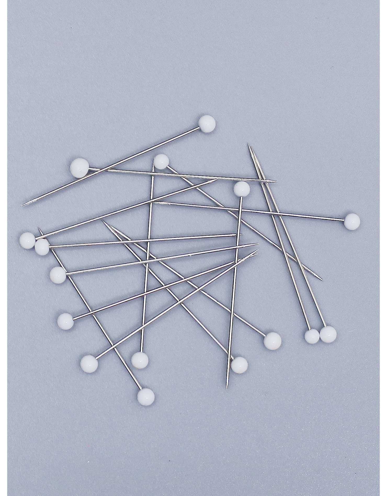 Pearl Head Pins Box - White