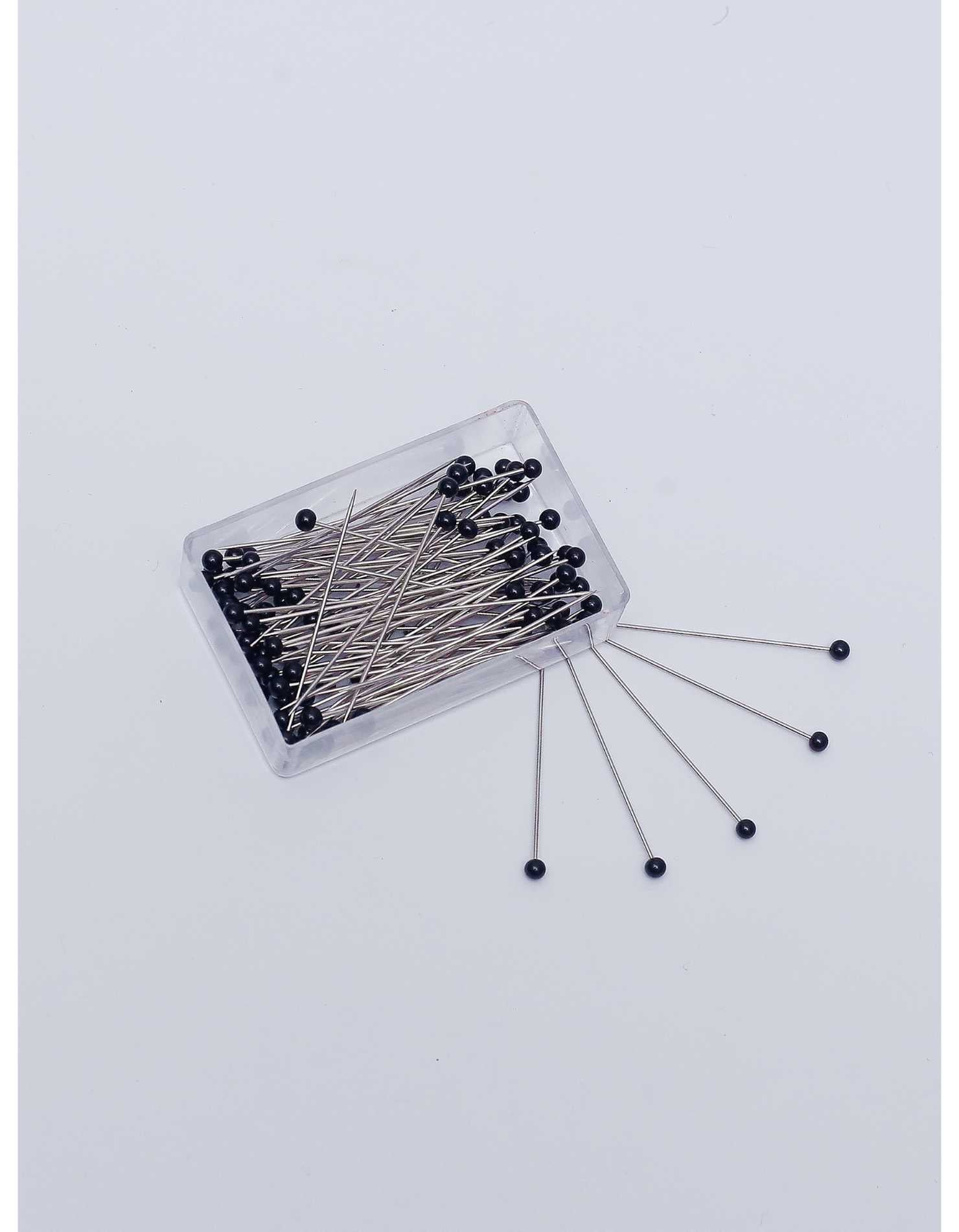 Pearl Head Pins Box - Black