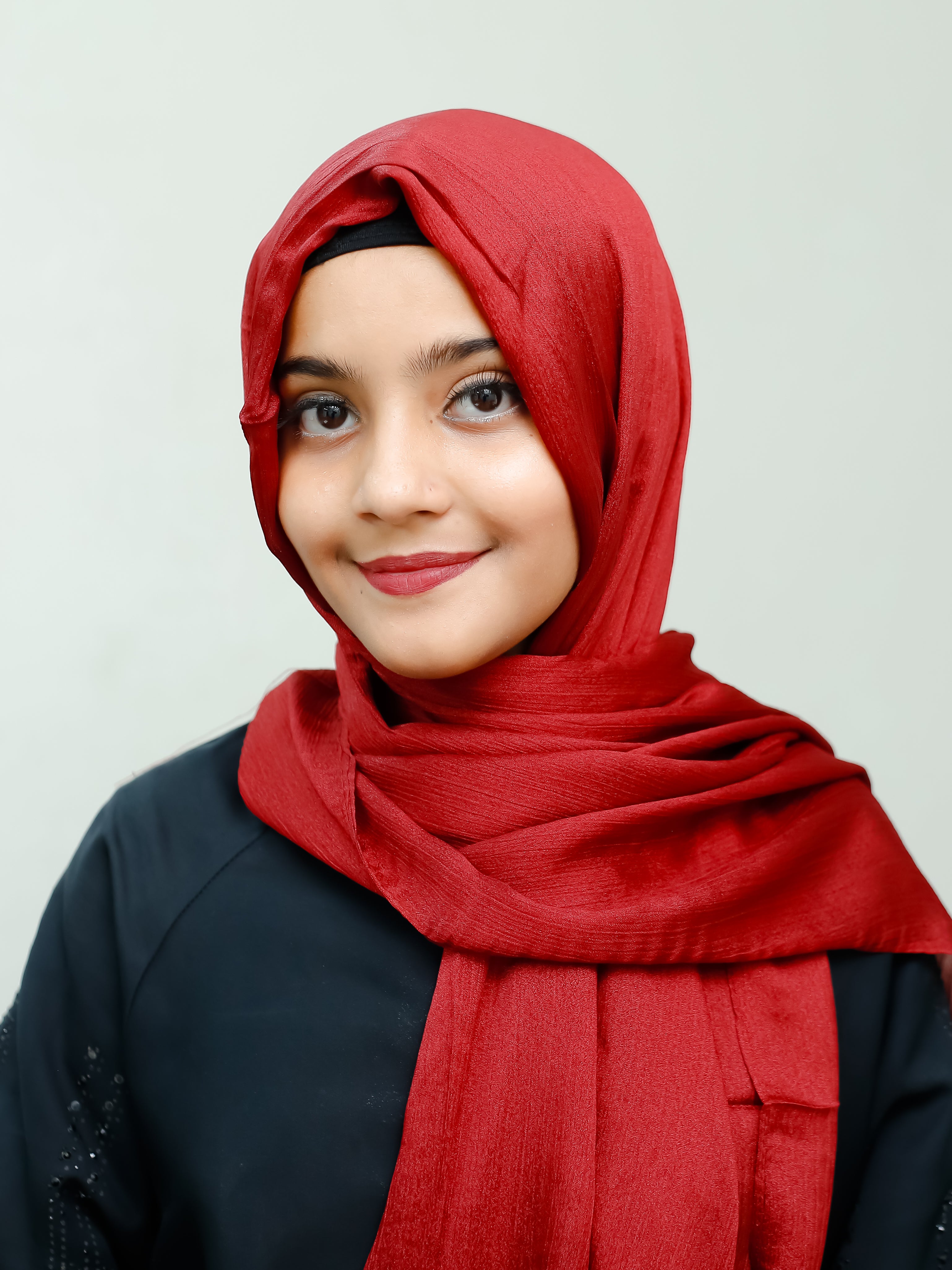 Banarsi Silk Hijab -Persian Red